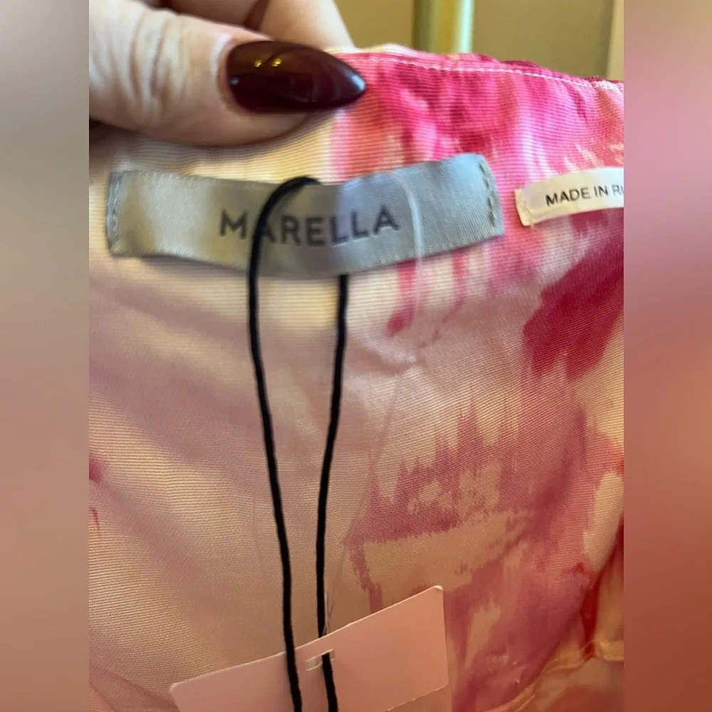 NWT Marella Size 6 Ecuadaor Floral Print Midi Dress $655 Gown Graduation Prom - Picture 3 of 7